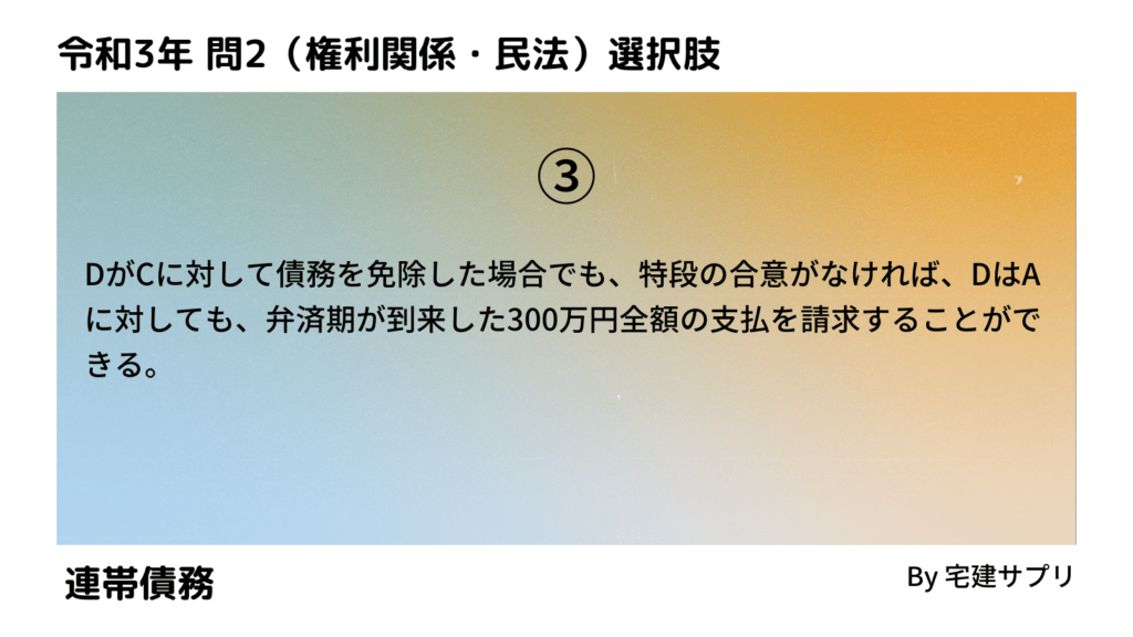 令和3年（2021年）10月宅建試験 問2-3